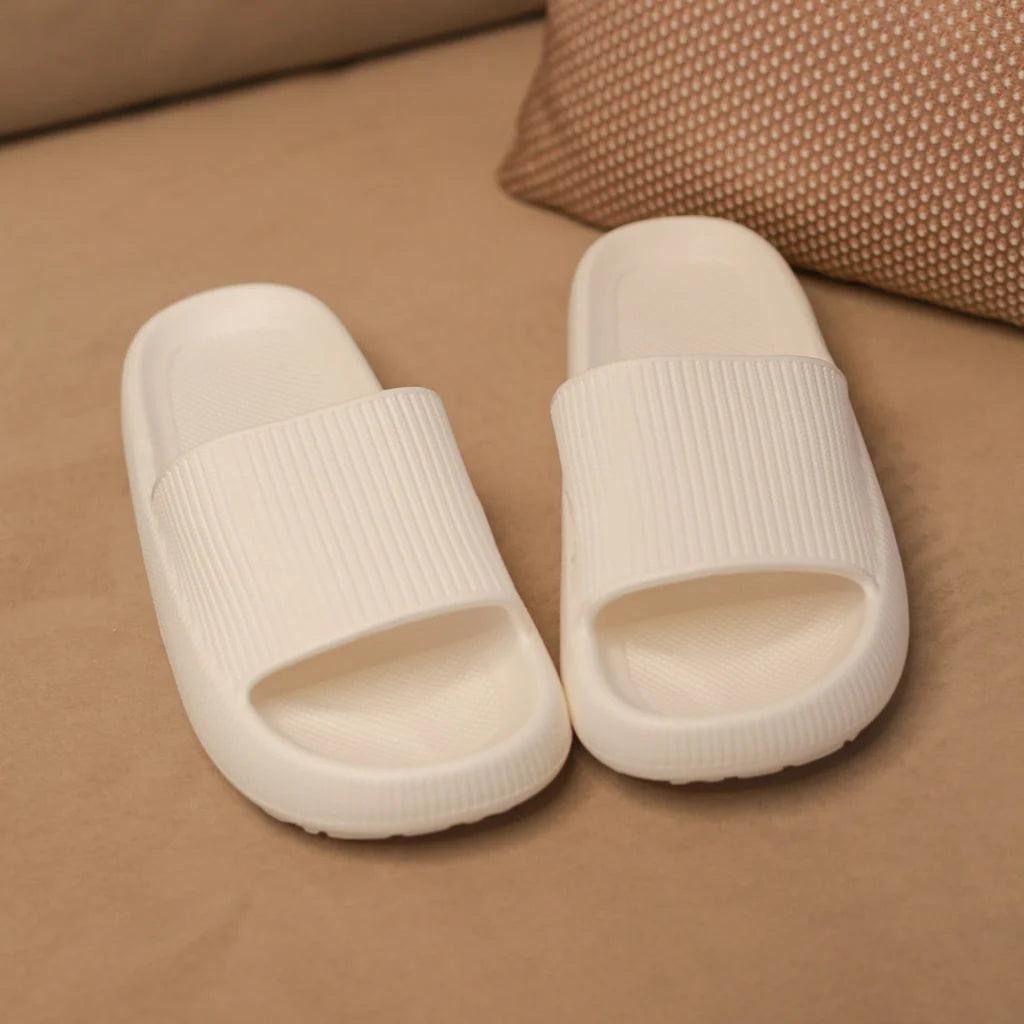 Cloud Thick Sole Slippers – All Day Lightweight Comfort - Cloud Cushion Slides