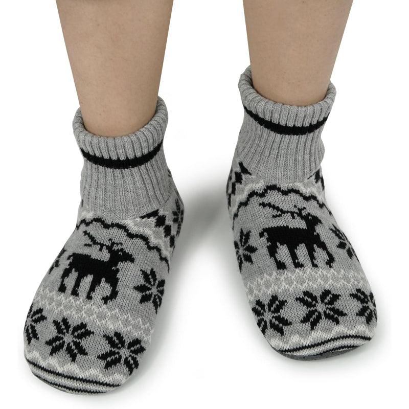 Christmas Print Slipper Socks – Cozy Festive Warmth - Cloud Cushion Slides