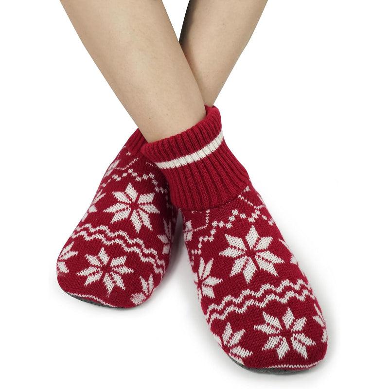 Christmas Print Slipper Socks – Cozy Festive Warmth - Cloud Cushion Slides