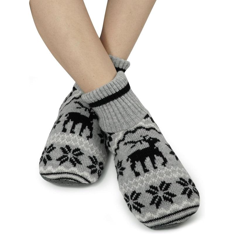 Christmas Print Slipper Socks – Cozy Festive Warmth - Cloud Cushion Slides