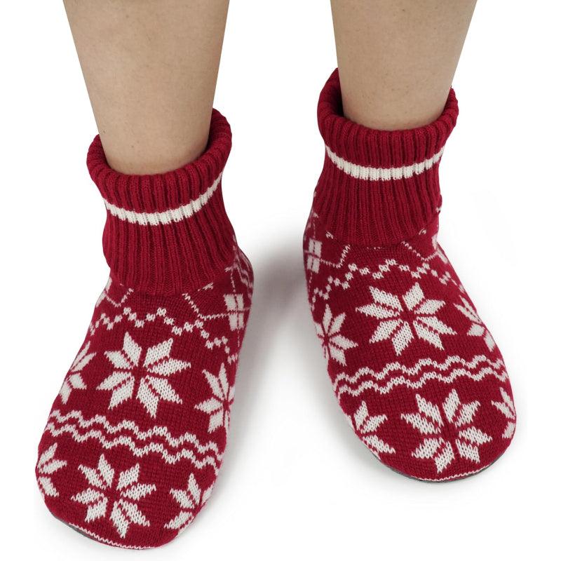 Christmas Print Slipper Socks – Cozy Festive Warmth - Cloud Cushion Slides