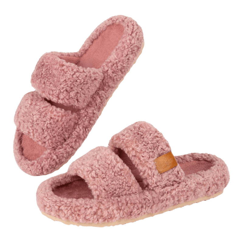 Classic Fuzzy Open Slippers – Cozy Comfort for Everyday Wear - Cloud Cushion Slides