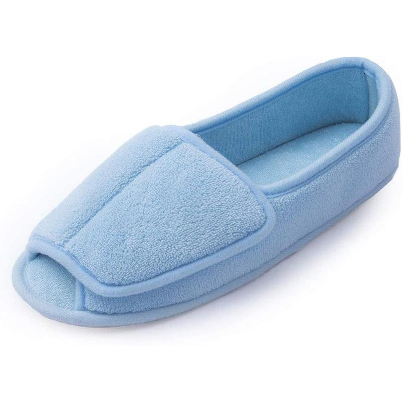 Knitted Plush Arthritis Slippers – Adjustable Comfort - Cloud Cushion Slides