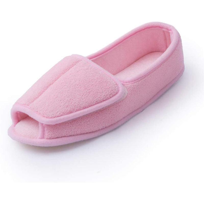 Knitted Plush Arthritis Slippers – Adjustable Comfort - Cloud Cushion Slides