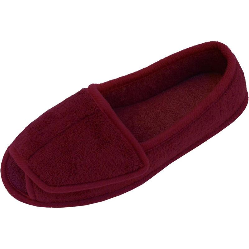 Knitted Plush Arthritis Slippers – Adjustable Comfort - Cloud Cushion Slides