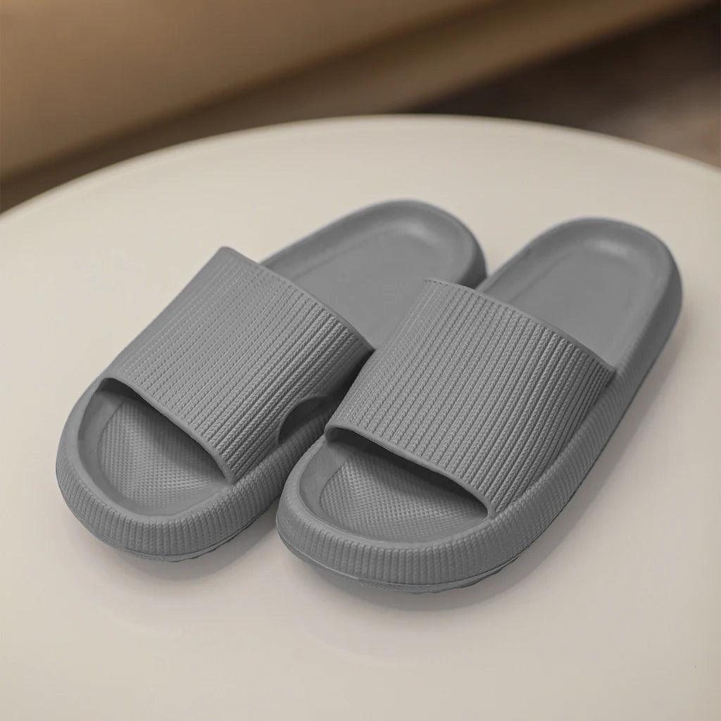 Cloud Thick Sole Slippers – All Day Lightweight Comfort - Cloud Cushion Slides