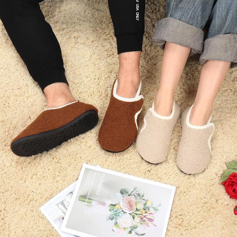 Lightweight Fleece Lined Slippers – Cozy Comfort with Secure Traction - Cloud Cushion Slides