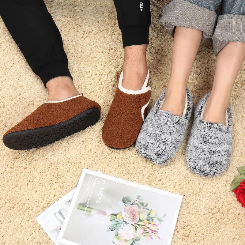 Lightweight Fleece Lined Slippers – Cozy Comfort with Secure Traction - Cloud Cushion Slides