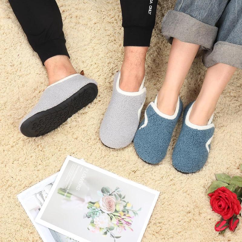 Lightweight Fleece Lined Slippers – Cozy Comfort with Secure Traction - Cloud Cushion Slides