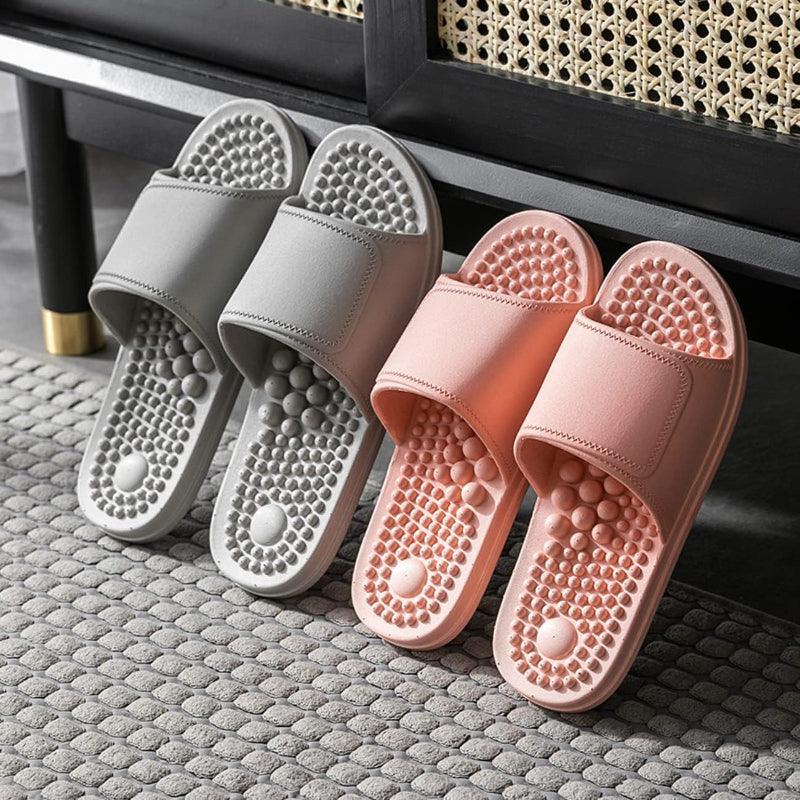 Comfy Point Acupressure Slippers – Foot Therapy for Daily Relaxation - Cloud Cushion Slides