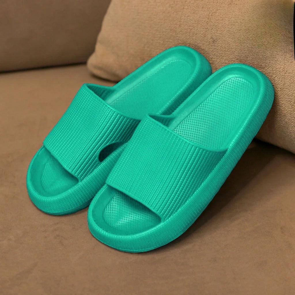 Cloud Thick Sole Slippers – All Day Lightweight Comfort - Cloud Cushion Slides