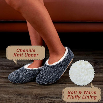 2 Pack Chenille Knit Anti Skid – Cozy and Secure Indoor Wear Slippers - Cloud Cushion Slides