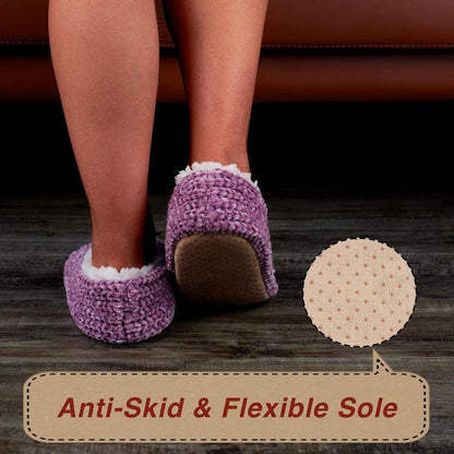 2 Pack Chenille Knit Anti Skid – Cozy and Secure Indoor Wear Slippers - Cloud Cushion Slides