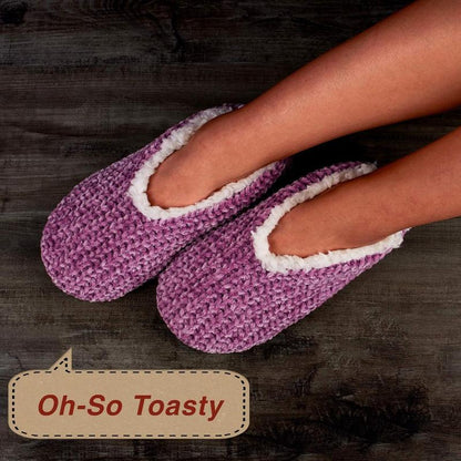 2 Pack Chenille Knit Anti Skid – Cozy and Secure Indoor Wear Slippers - Cloud Cushion Slides