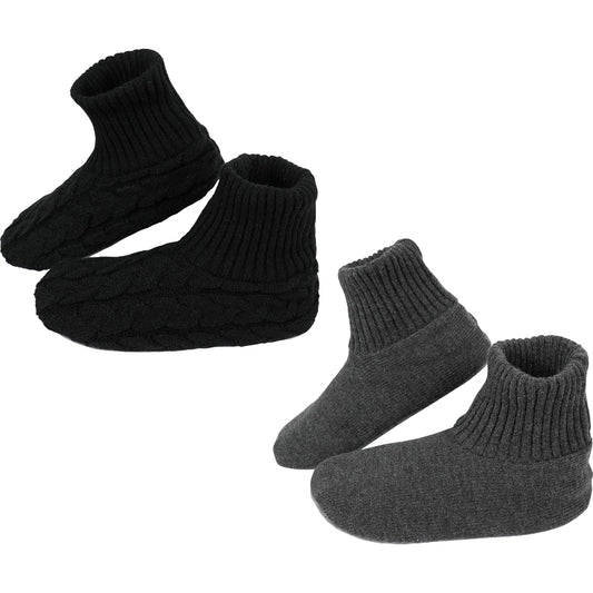 2 Pairs Comfy Grip Slipper Socks