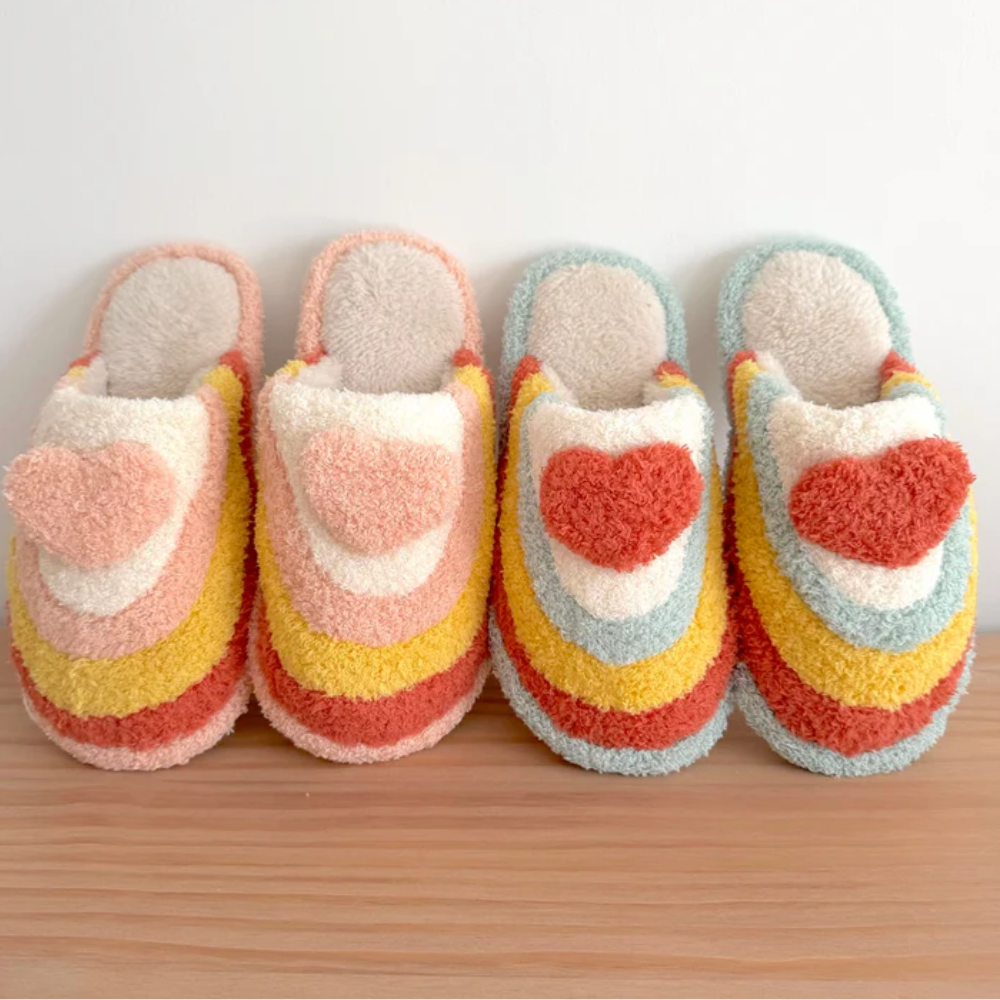 Rainbow Slippers With Non Slip Sole - Cloud Cushion Slides