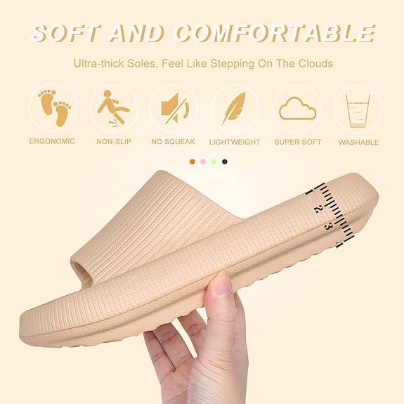 Thick Sole Slides – Unmatched Comfort for Everyday Wear - Cloud Cushion Slides