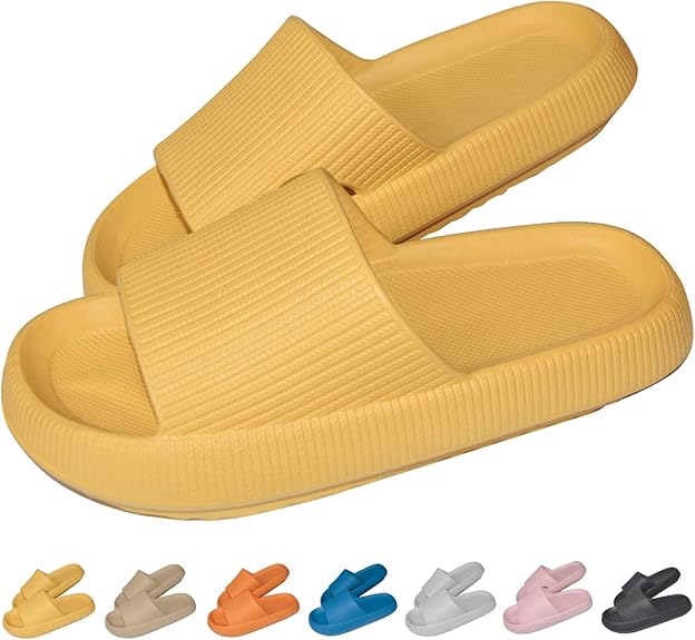 Thick Sole Slides - Unmatched Cushioning And Comfort - Cloud Cushion Slides