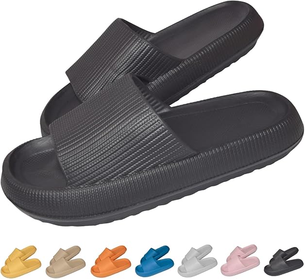 Thick Sole Slides - Unmatched Cushioning And Comfort - Cloud Cushion Slides