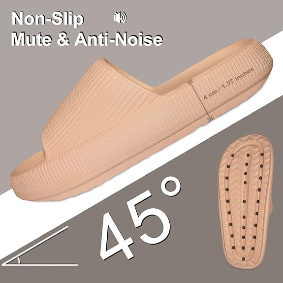 Thick Sole Slides - Unmatched Cushioning And Comfort - Cloud Cushion Slides