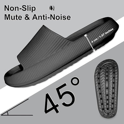 Thick Sole Slides - Unmatched Cushioning And Comfort - Cloud Cushion Slides