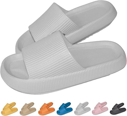 Thick Sole Slides - Unmatched Cushioning And Comfort - Cloud Cushion Slides