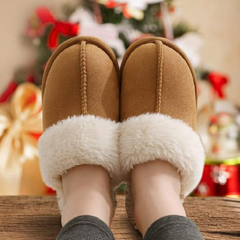 Outdoor Fuzzy Memory Foam Slippers