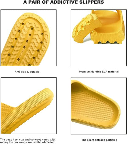 Thick Sole Slides - Unmatched Cushioning And Comfort - Cloud Cushion Slides