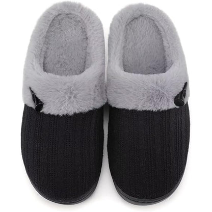 Outdoor Cozy Plush Memory Foam Slippers