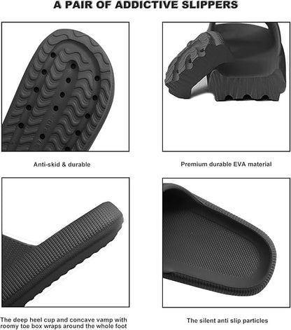 Thick Sole Slides - Unmatched Cushioning And Comfort - Cloud Cushion Slides