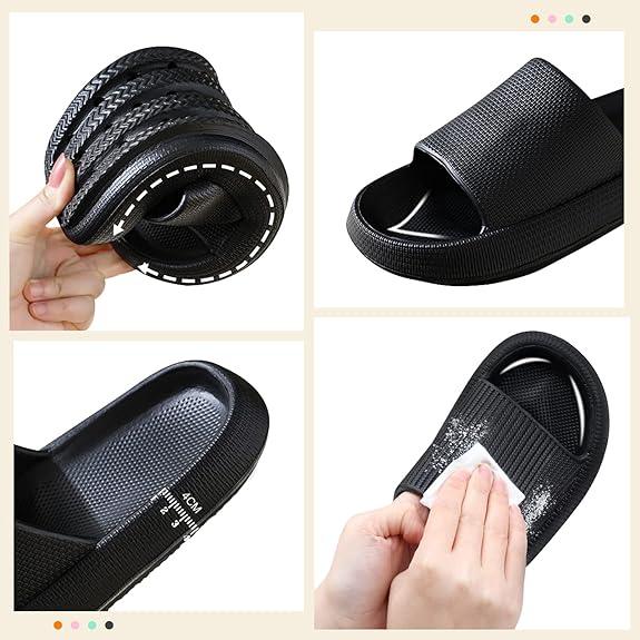 Thick Sole Slides – Unmatched Comfort for Everyday Wear - Cloud Cushion Slides