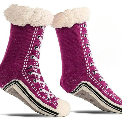 Knit Fleece Lined Slipper Socks