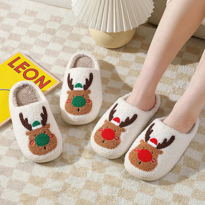 Reindeer Inspired Holiday Indoor Slippers