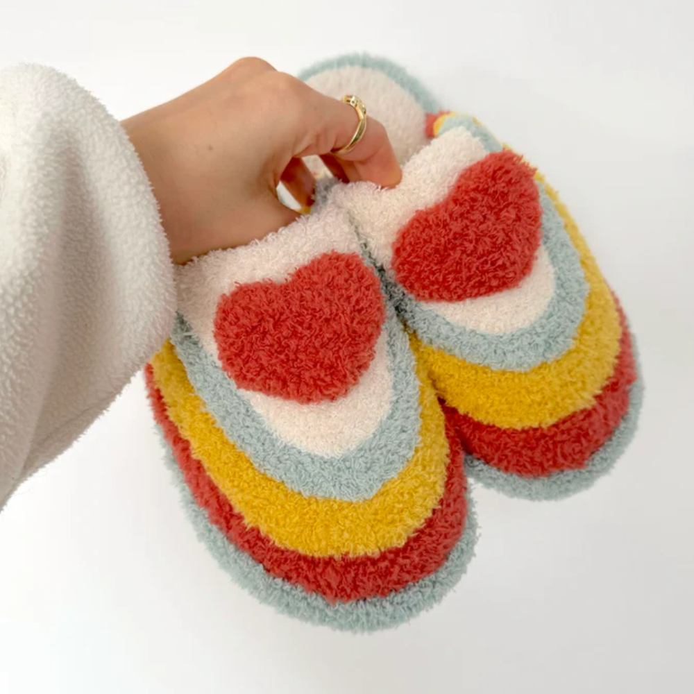 Rainbow Slippers With Non Slip Sole - Cloud Cushion Slides