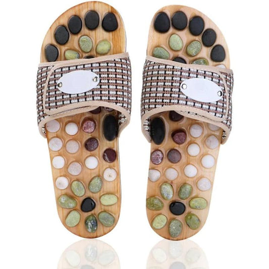 Velcro Massaging Slippers – Customizable Fit for Adjustable Foot - Cloud Cushion Slides