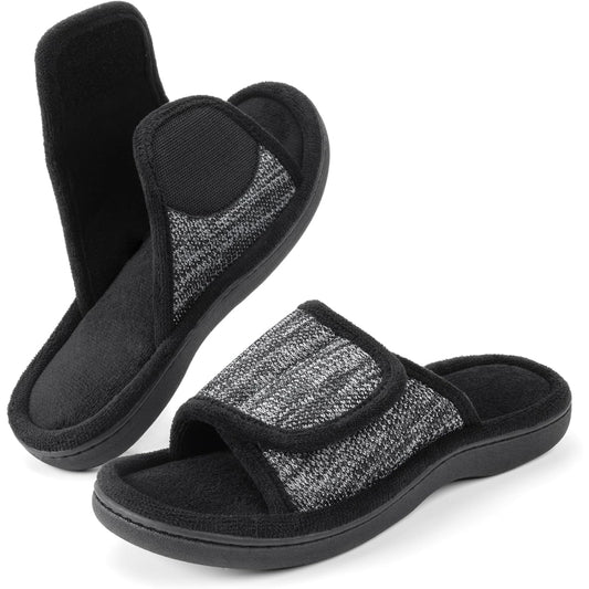 Adjustable Wrap Memory Foam Diabetic Slippers