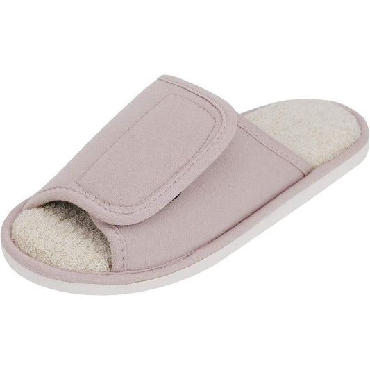 Non Slip Arthritis Slippers – Open Toe with Velcro Closure - Cloud Cushion Slides