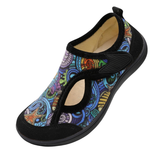 Colorful Paisley Print Diabetic Shoes