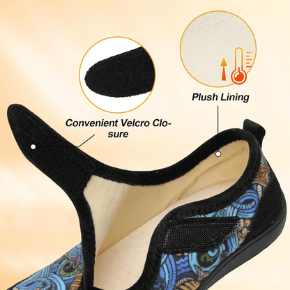 Colorful Print Diabetic Shoes – Supportive Fit for Sensitive Feet - Cloud Cushion Slides