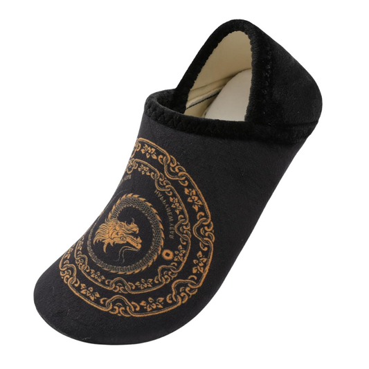 Dragon Design Slip On Diabetic Slippers