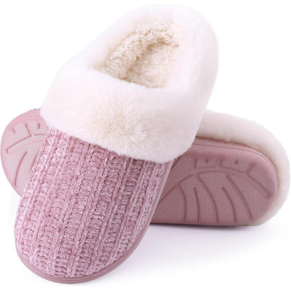 Comfy Knit Memory Foam Slippers – Anti Skid Sole for Safe Steps - Cloud Cushion Slides