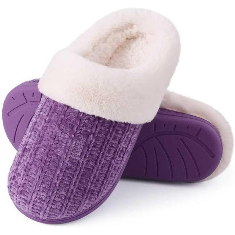 Comfy Knit Memory Foam Slippers – Anti Skid Sole for Safe Steps - Cloud Cushion Slides