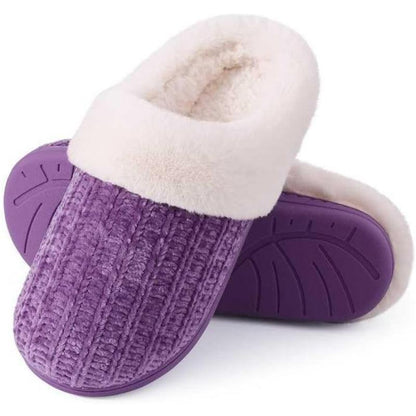 Comfy Knit Memory Foam Slippers – Anti Skid Sole for Safe Steps - Cloud Cushion Slides