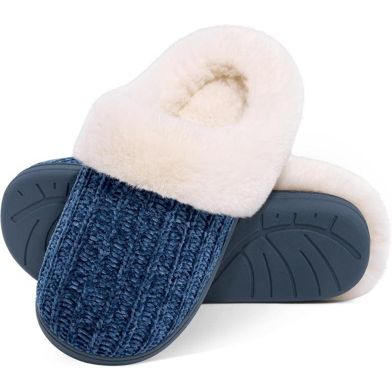 Comfy Knit Memory Foam Slippers – Anti Skid Sole for Safe Steps - Cloud Cushion Slides