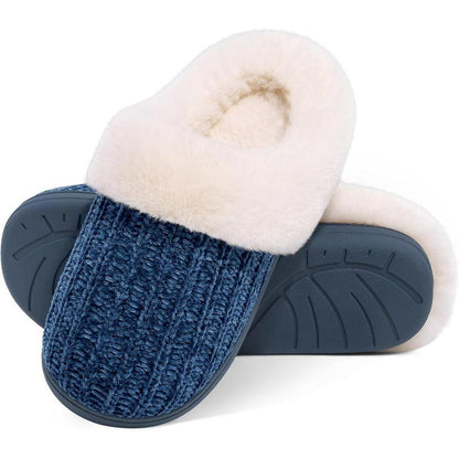 Comfy Knit Memory Foam Slippers – Anti Skid Sole for Safe Steps - Cloud Cushion Slides