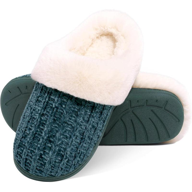 Comfy Knit Memory Foam Slippers – Anti Skid Sole for Safe Steps - Cloud Cushion Slides
