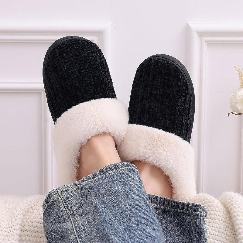 Comfy Knit Memory Foam Slippers – Anti Skid Sole for Safe Steps - Cloud Cushion Slides