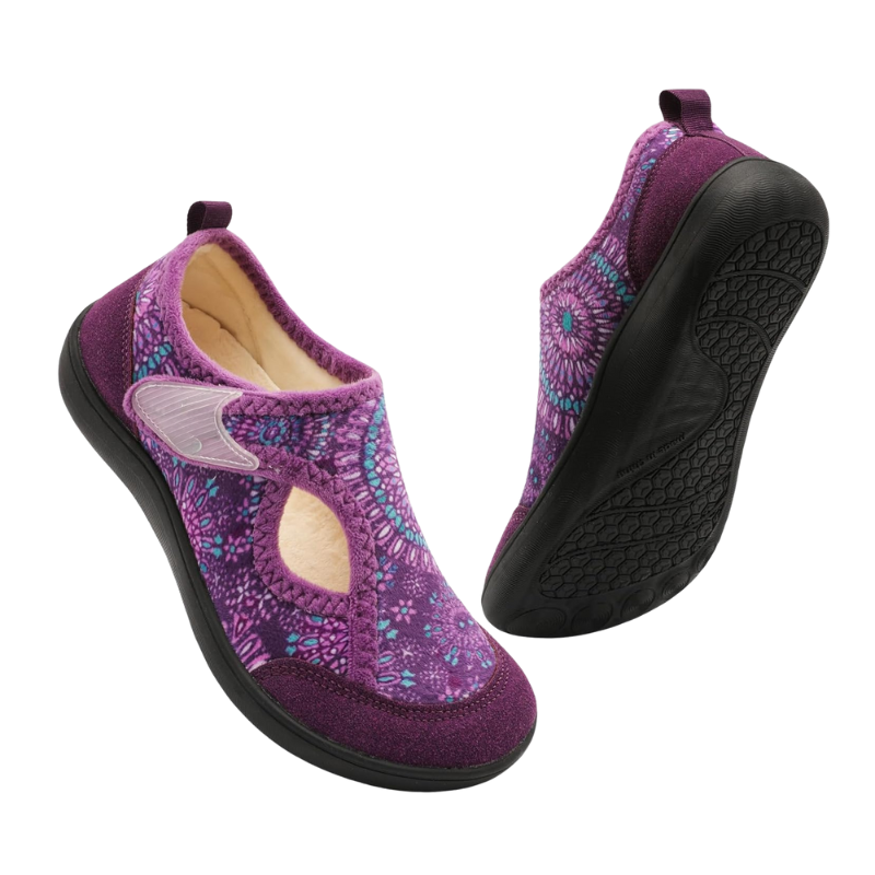 Floral Printed Patterned Diabetic Slippers