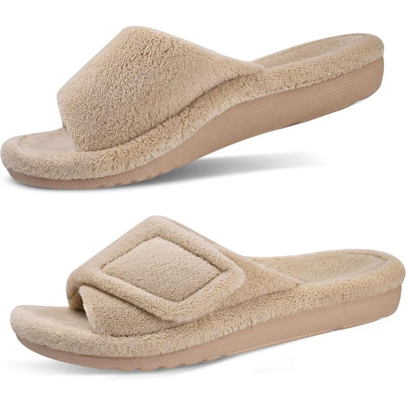 Arthritis Friendly Fuzzy Non Slip Slippers – Comfortable Support - Cloud Cushion Slides