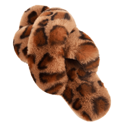 Open Toe Leopard Design Slippers – Bold Style with Cozy Comfort - Cloud Cushion Slides